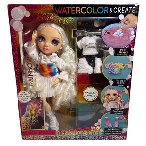 Rainbow High Watercolor & Create Doll Set Washable Color Extra Outfit Accessorie